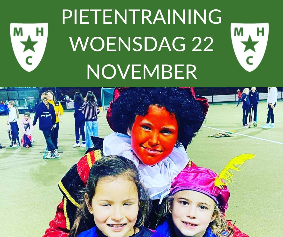 Woensdag 22 november: PIETENTRAINING! Nieuws afbeelding